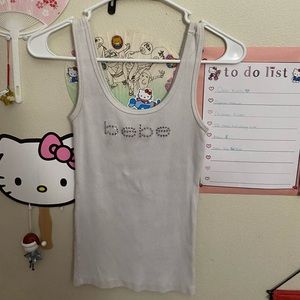 Bebe White Tank